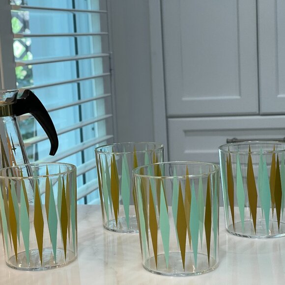 Retro Atomic Diamond Tumblers (set of 4) - Picture 2 of 13